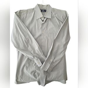 Neiman Marcus Light Mint Green Micro-Check Dress Shirt